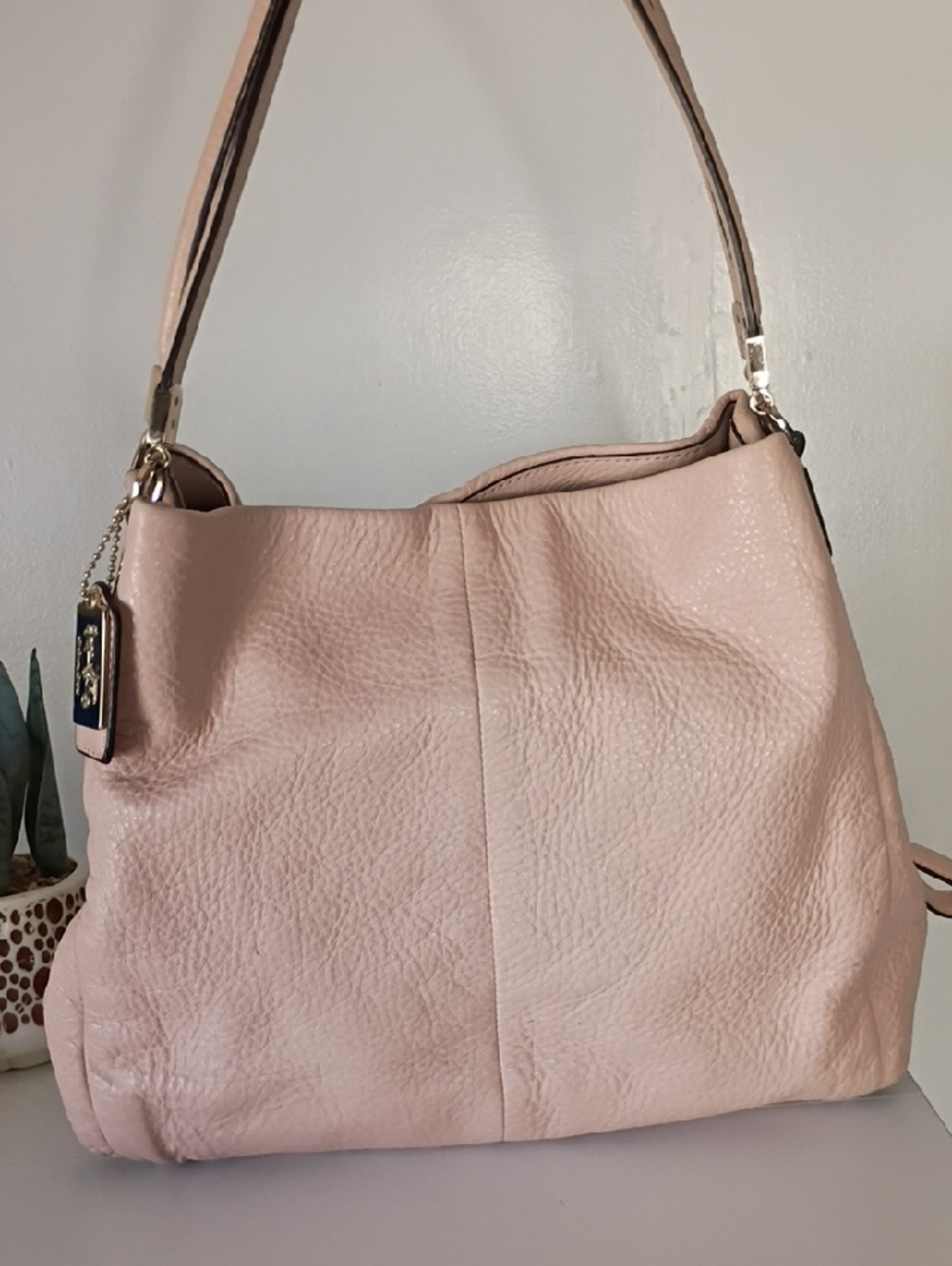 Coach Pink Leather Shoulder Bag
